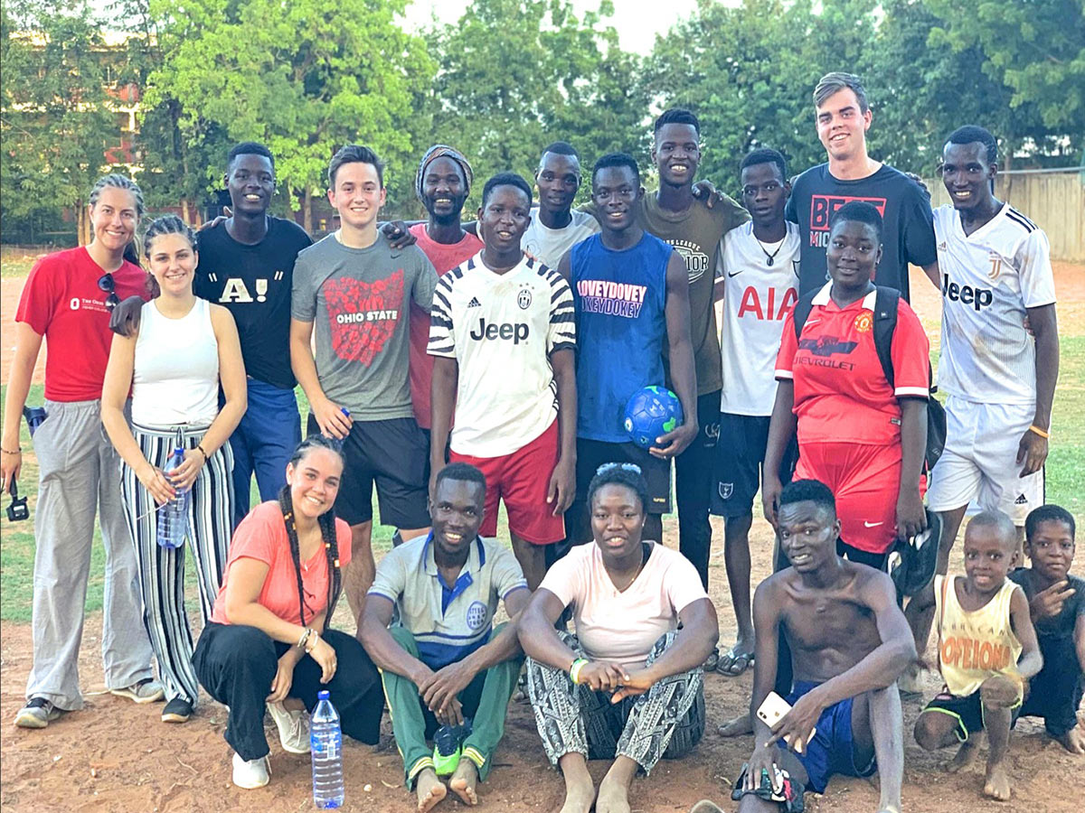 Students from The Ohio State University visit our music program in Ghana