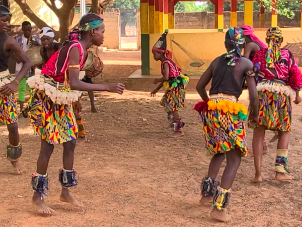 Bizung students perform the Bamaya dance