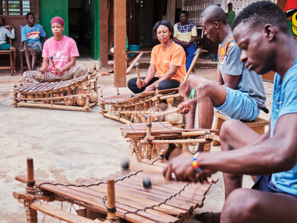A Xylophone Class in 360° at the Bizung School of Music, Tamale Ghana