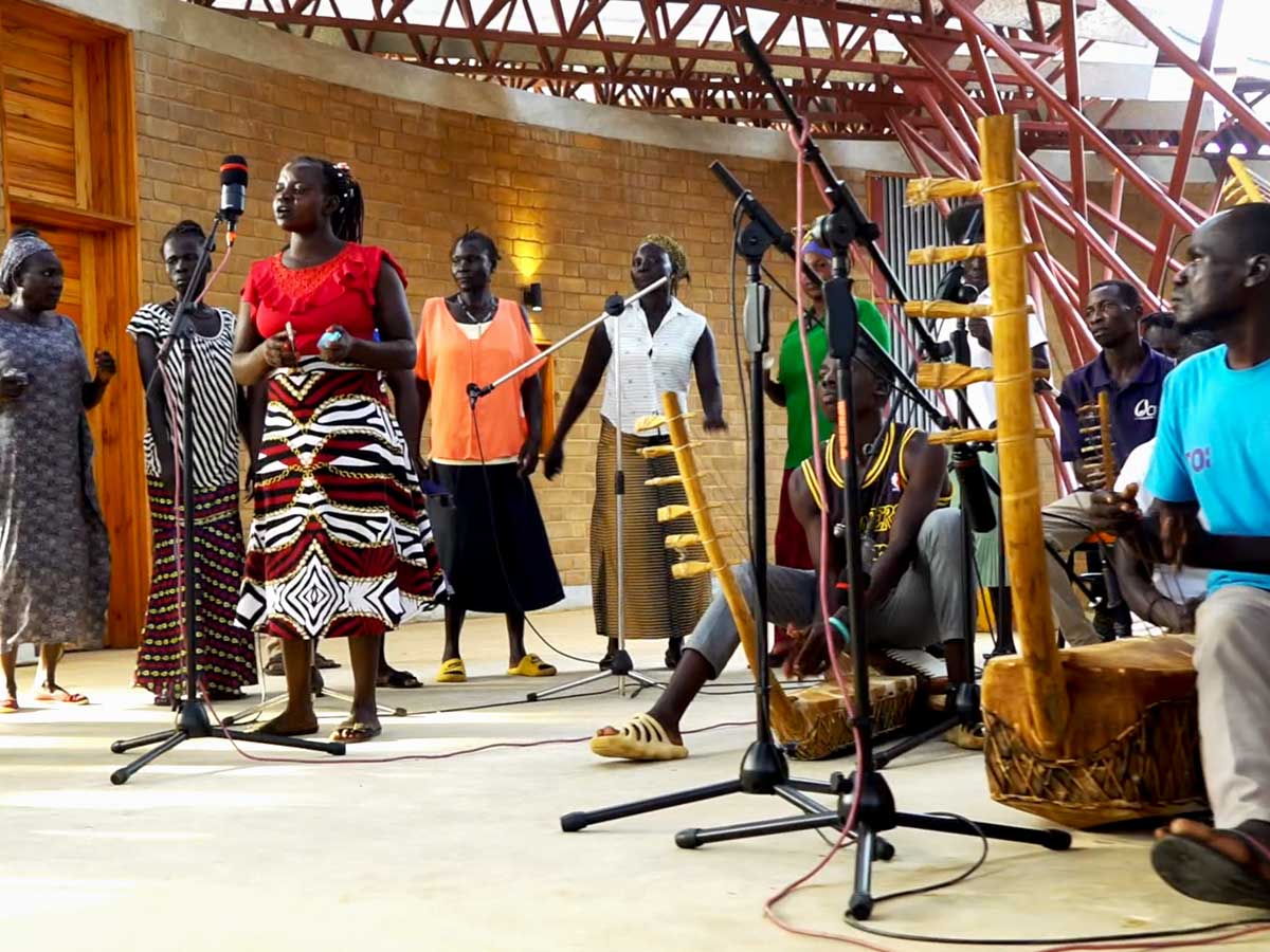 First recordings at the Bidibidi Art Center in Uganda